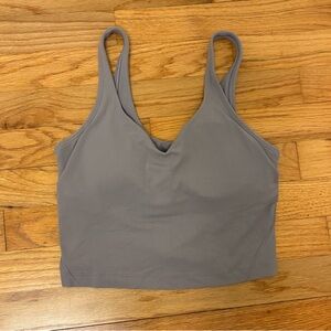 Gray Sleeveless Crop Top